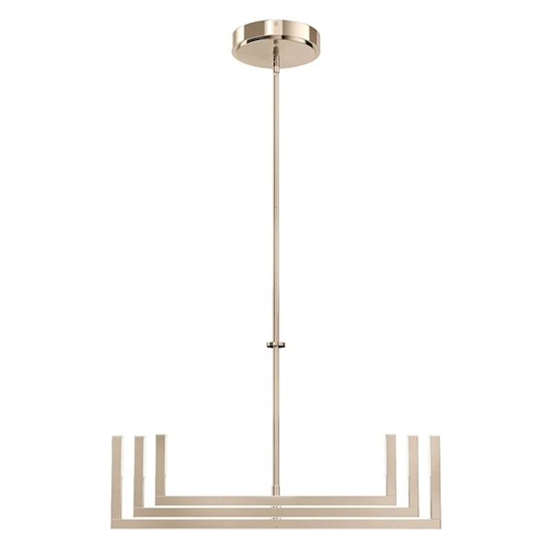 Kichler Priam 6-Light LED Chandelier | White Steel | Dining Room & Living Room | 2200 Lumens, 3000K, Dimmable | Model 84313WH