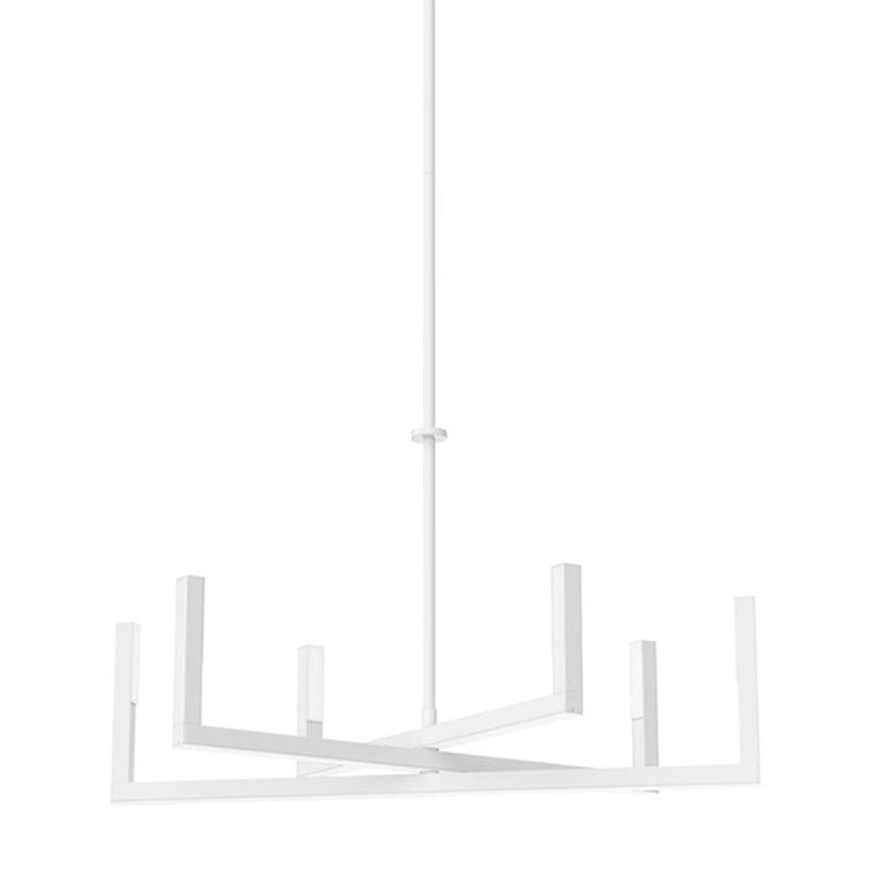 Kichler Priam 6-Light LED Chandelier | White Steel | Dining Room & Living Room | 2200 Lumens, 3000K, Dimmable | Model 84313WH