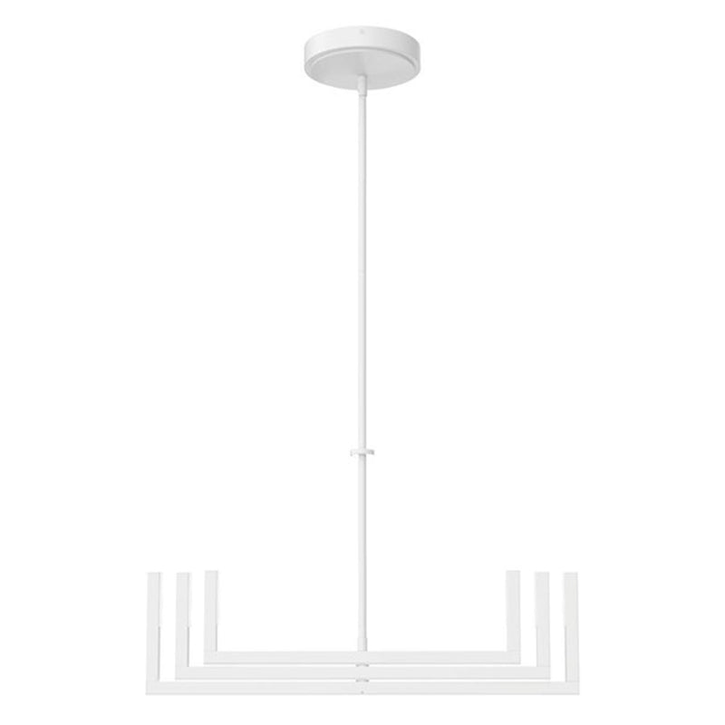 Kichler Priam 6-Light LED Chandelier | White Steel | Dining Room & Living Room | 2200 Lumens, 3000K, Dimmable | Model 84313WH