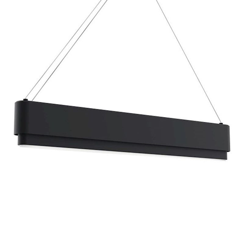 Kichler Walman 35in 1-Light Linear Chandelier | White Steel | Kitchen Island & Dining Room | 1050 Lumens, 3000K, Dimmable | Model 84316WH