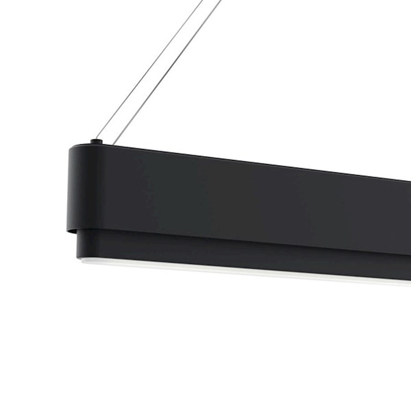 Kichler Walman 35in 1-Light Linear Chandelier | White Steel | Kitchen Island & Dining Room | 1050 Lumens, 3000K, Dimmable | Model 84316WH