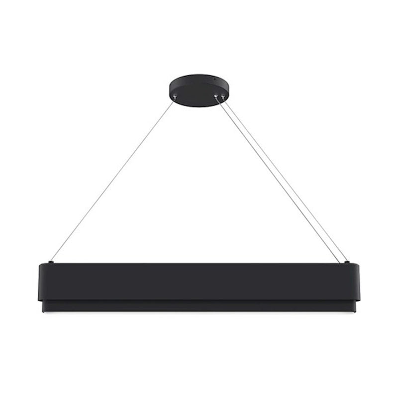 Kichler Walman 35in 1-Light Linear Chandelier | White Steel | Kitchen Island & Dining Room | 1050 Lumens, 3000K, Dimmable | Model 84316WH