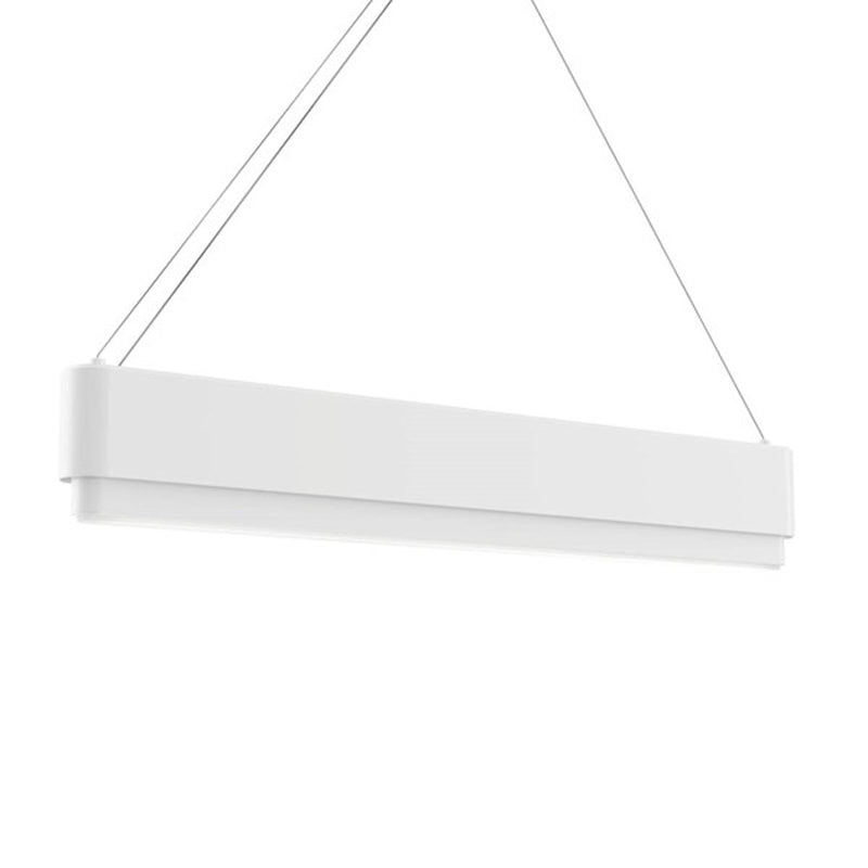 Kichler Walman 35in 1-Light Linear Chandelier | White Steel | Kitchen Island & Dining Room | 1050 Lumens, 3000K, Dimmable | Model 84316WH