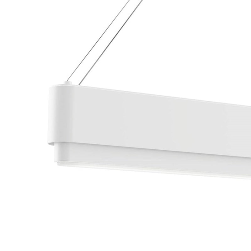 Kichler Walman 35in 1-Light Linear Chandelier | White Steel | Kitchen Island & Dining Room | 1050 Lumens, 3000K, Dimmable | Model 84316WH