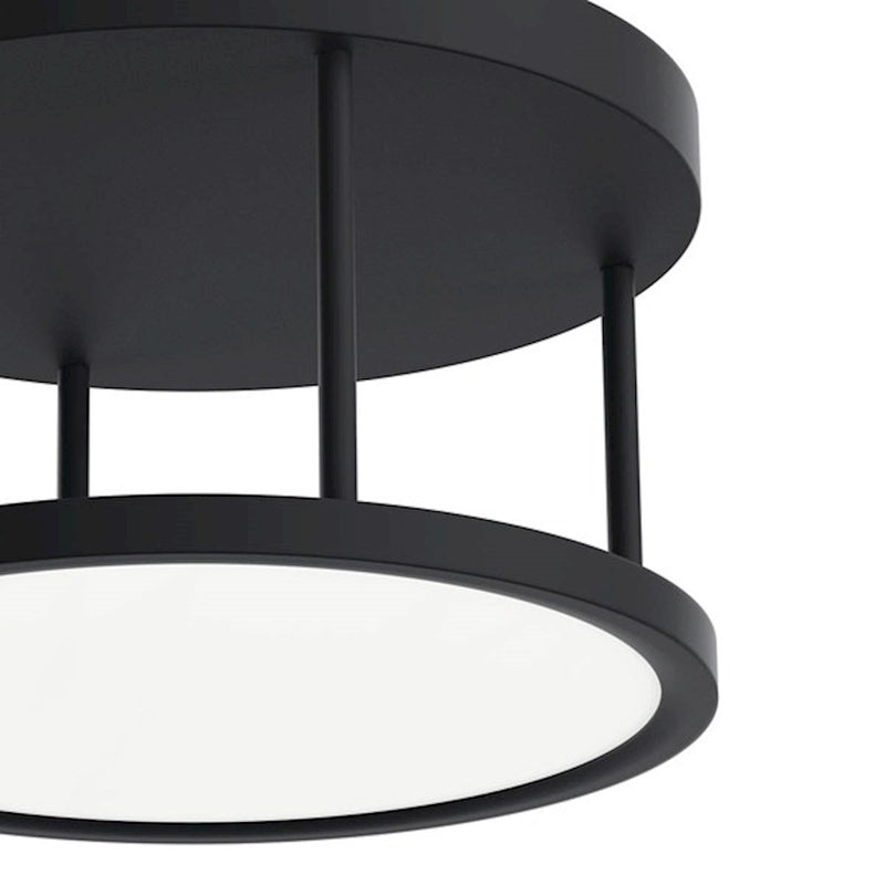 Kichler Lavi 9in 1-Light Semi Flush Mount | White Steel | Bedroom & Hallway | 950 Lumens 3000K Dimmable | Model 84319WH