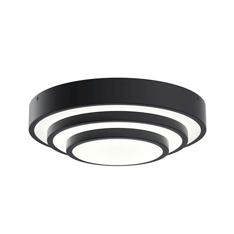 Kichler Dombard 14in 1-Light Flush Mount | Modern Matte Black Steel | Bedroom & Hallway | 1100 Lumens 3000K Dimmable | Model 84320MBK