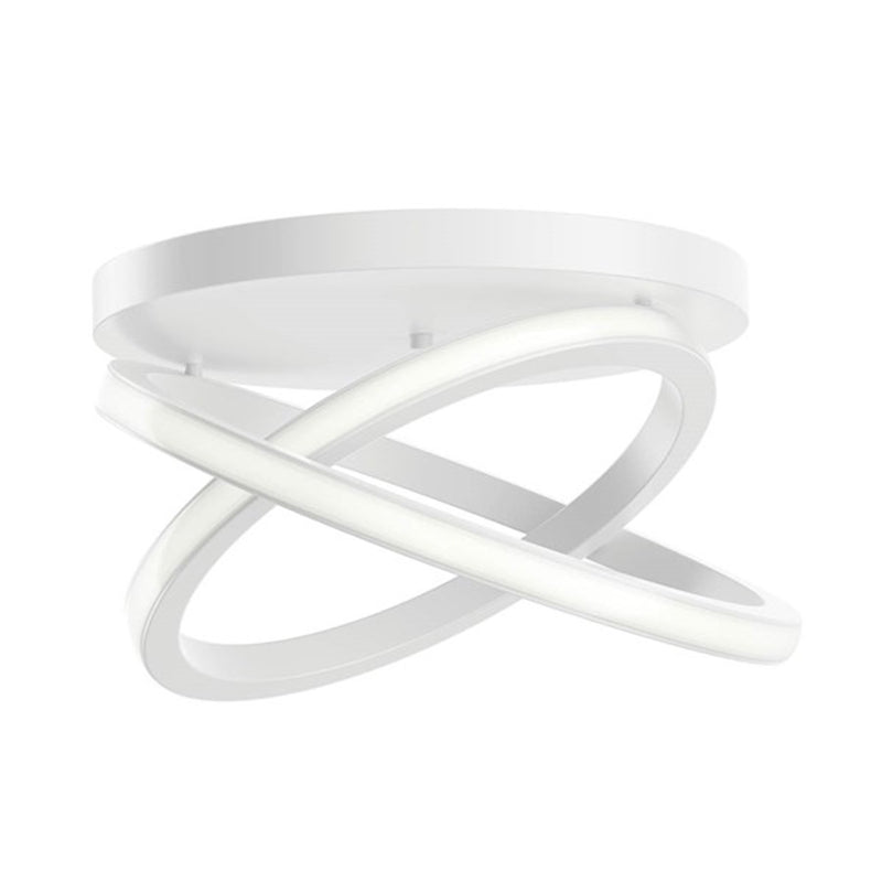Kichler Caputo 2-Light Flush Mount | Modern White Aluminum | Bedroom & Hallway | 17in Dia x 10.5in H, 2050 Lumens | Model 84321WH