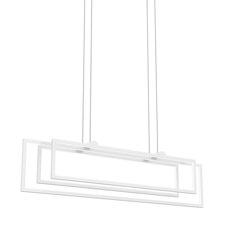 Kichler Jestin 38in 3-Light Linear Chandelier | Matte Black Steel | Kitchen Island & Dining Room | 38 x 6 x 9 in | Model 84322MBK