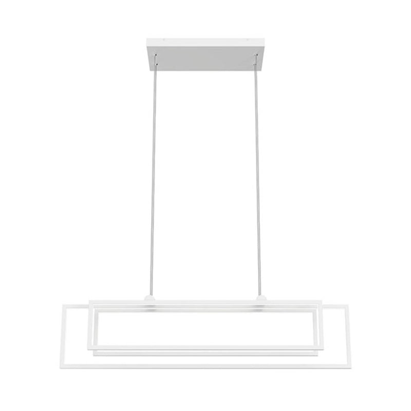 Kichler Jestin 38in 3-Light Linear Chandelier | Matte Black Steel | Kitchen Island & Dining Room | 38 x 6 x 9 in | Model 84322MBK