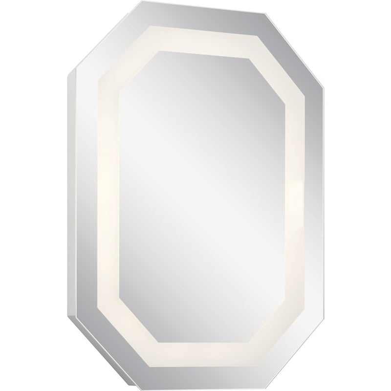 Kichler Mirror LED 24in Wide Steel Frame | Contemporary Bathroom & Entryway Mirror | 24 x 2 x 32 in | Model 86002