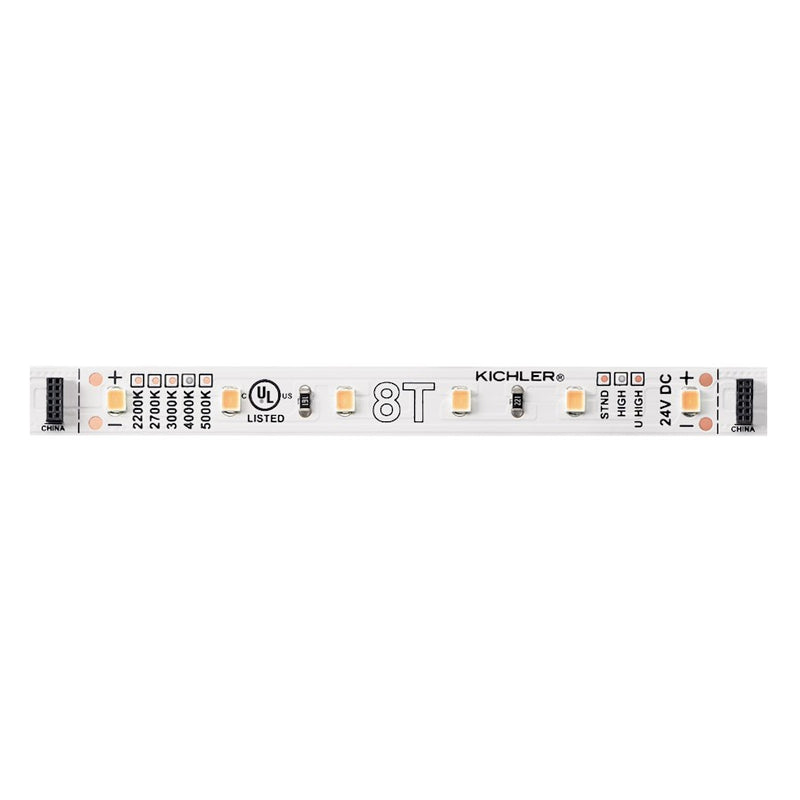 Kichler 8T Tape Light 4in 1-Light Under Cabinet Lighting | White Material | Kitchen & Counter Accent | 4.25 x 0.5 in | Model 8T1000H40WH