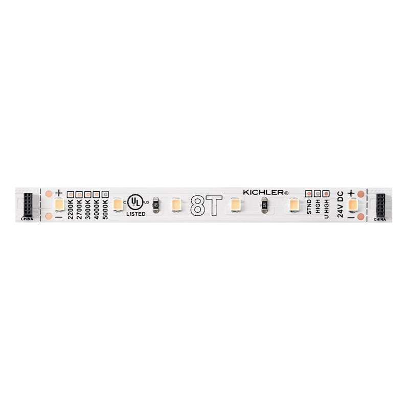 Kichler 8T Tape Light 4in High 5000K | White Material Under Cabinet Light | Kitchen & Workspace Task Light | 210 Lumens | Model 8T1000H50WH