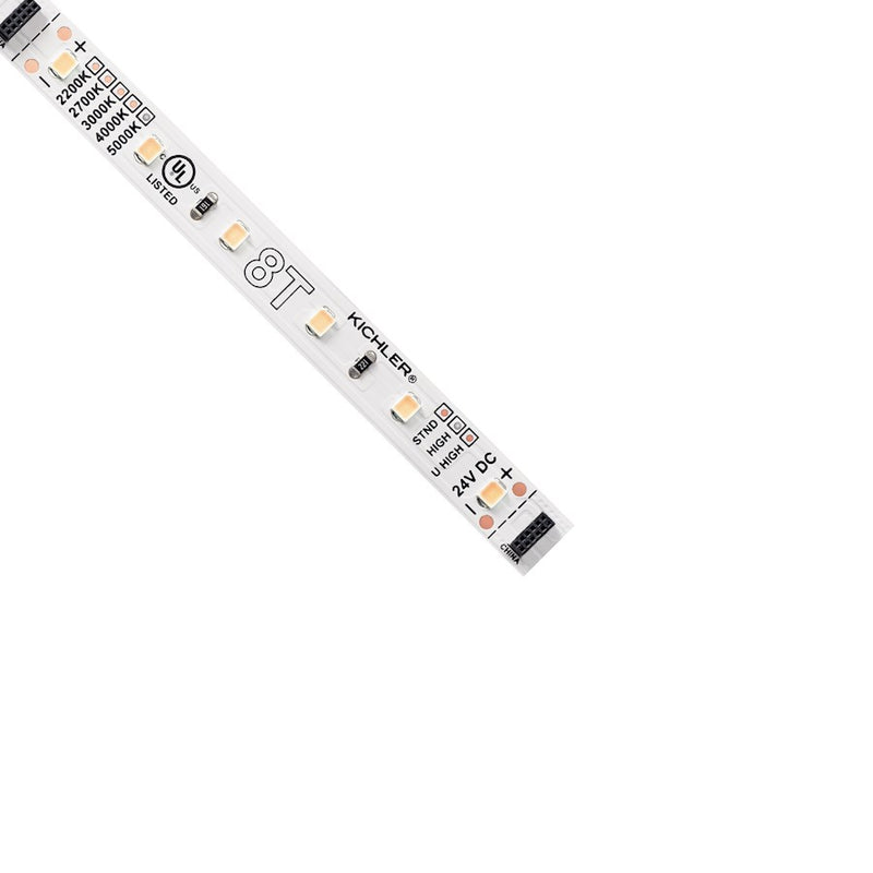 Kichler 8T Tape Light 100ft 5000K White Material | Under Cabinet Lighting | 1200 x 0.5 in | Model 8T1100H50WH