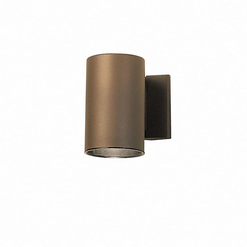 Kichler 1-Light Wall Cylinder 7in H | Contemporary Architectural Bronze Aluminum | Outdoor & Wet Location | 4.75 x 7 in, Extends 7in | Model 9234AZ