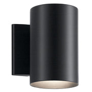 Kichler 1-Light Outdoor Wall Sconce | Contemporary Black Finish | Covered Patio & Entryway | 7 x 4.75 x 7 in, Wet Rated | Model 9234BK