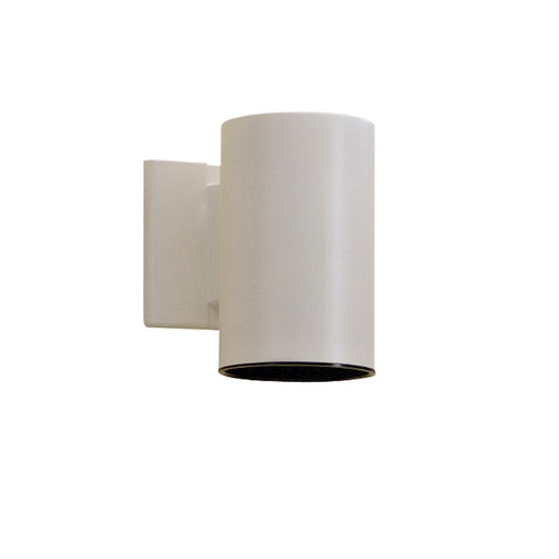 Kichler Wall Cylinder 7in 1-Light Outdoor Wall Sconce | Contemporary White Aluminum | Covered Patio & Entryway | 4.75 x 7 x 7 in | Model 9234WH