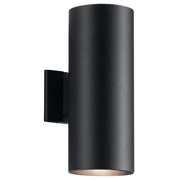 Kichler Indoor/Outdoor 2-Light Wall Sconce | Contemporary Black | Covered Patio & Entryway Wall Light | 8.5 x 6 x 15 in | Model 9246BK