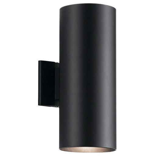 Kichler Indoor/Outdoor 2-Light Wall Sconce | Contemporary Black | Covered Patio & Entryway Wall Light | 8.5 x 6 x 15 in | Model 9246BK