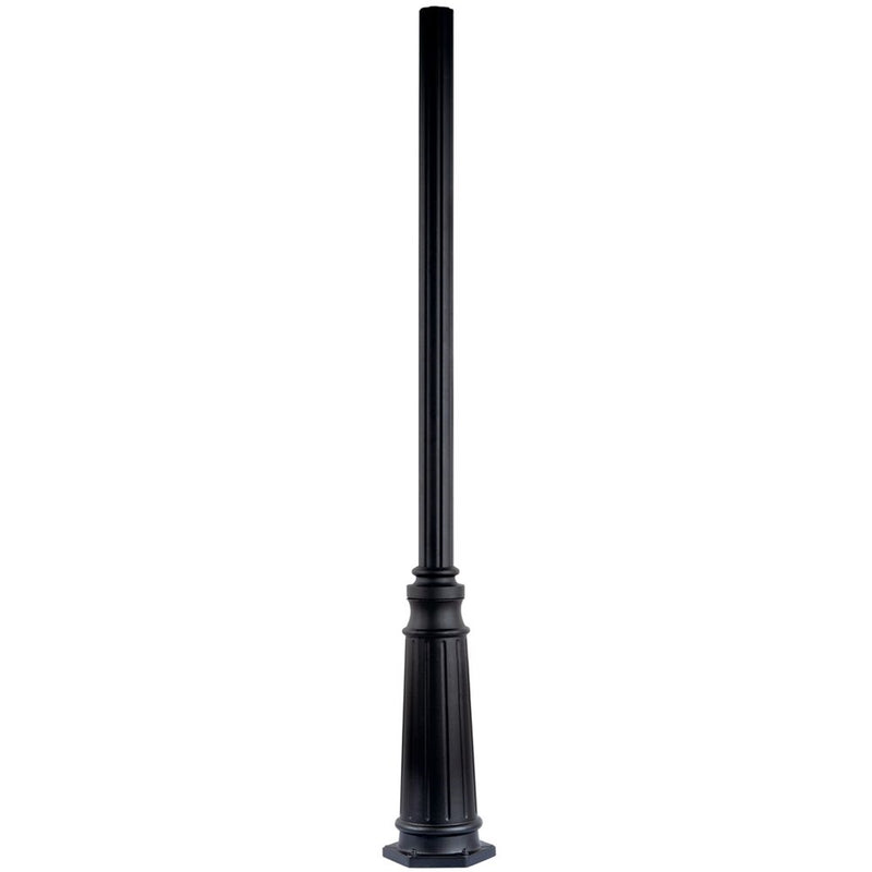 Kichler 4"x96" Cast Aluminum Outdoor Post, Textured Black