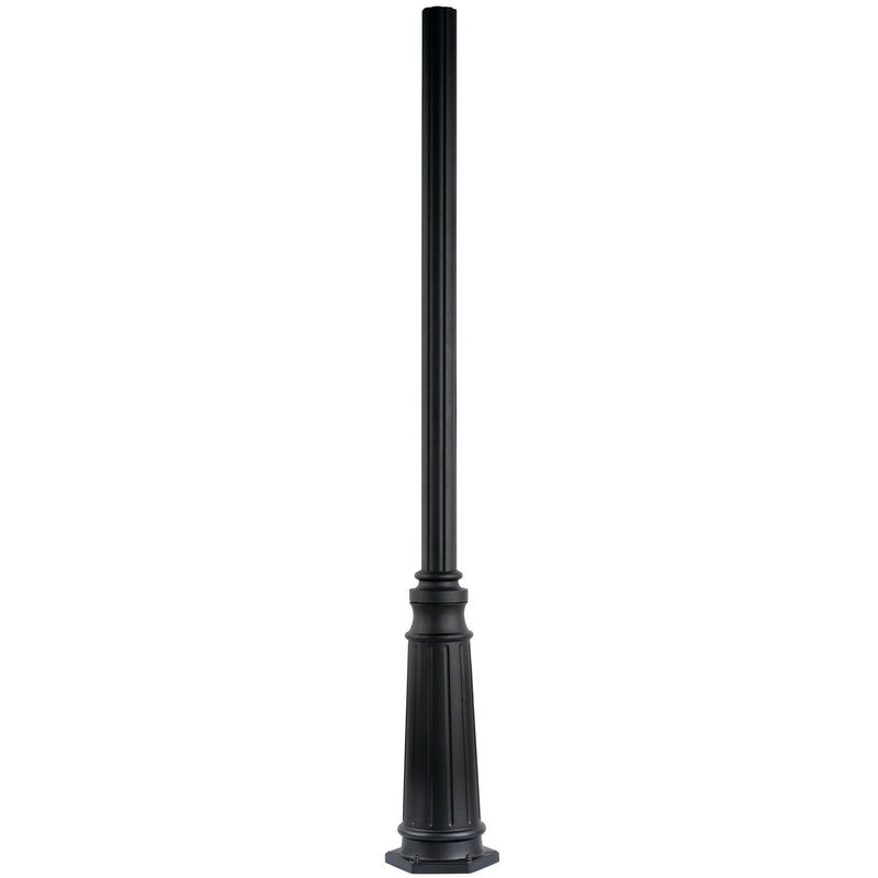 Kichler 4"x96" Cast Aluminum Outdoor Post, Textured Black