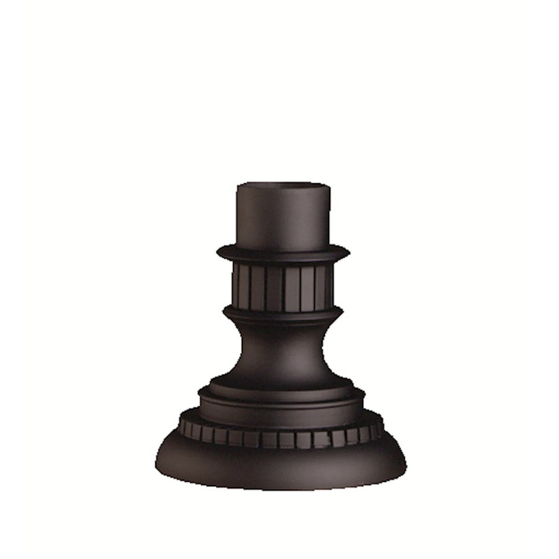 Kichler Outdoor Pier Mount 8x9in | Black Cast Aluminum | Post & Fence Lighting Adapter | 8 x 9 in | Model 9531BK