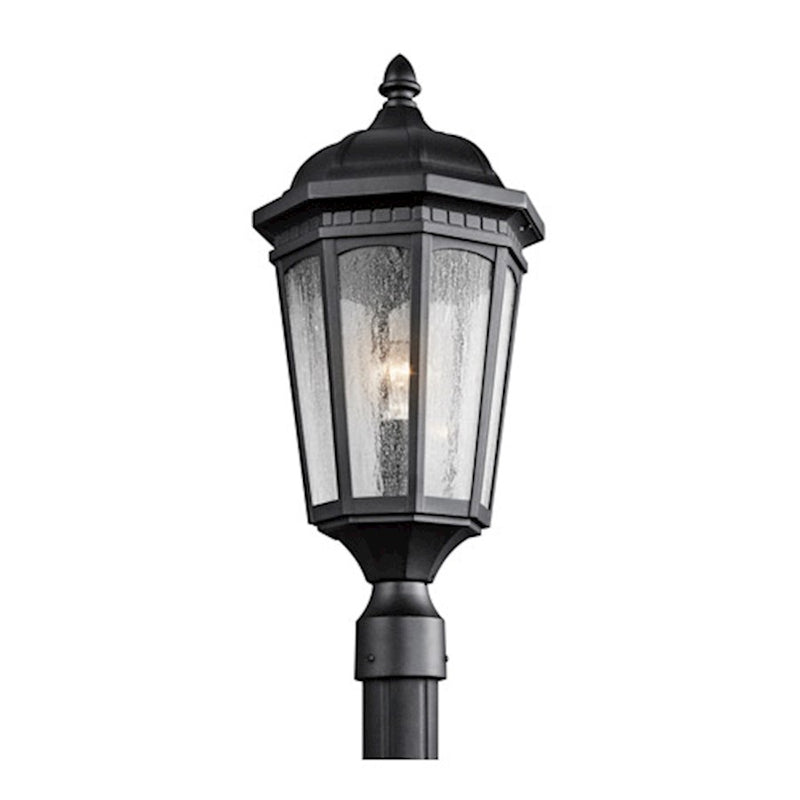 Kichler Courtyard 27in 3-Light Outdoor Post Light | Traditional Rubbed Bronze Aluminum | Garden & Driveway | 12.25 x 27 in | Model 9533RZ