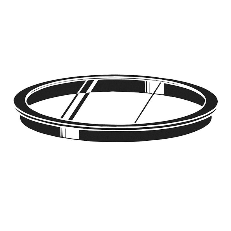 Kichler Accessory Lens 6in | Black Aluminum and Clear Tempered Glass | Outdoor Light Lens | 6 x 0.75 in | Model 9536BK