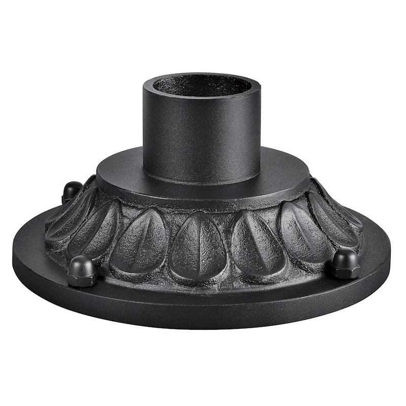 Kichler Accessory 10in Outdoor Pier Mount | Textured Black Cast Aluminum | Entryway & Patio Post Light | 10 x 5 in | Model 9540BKT