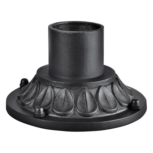 Kichler Pier Mount 10in | Textured Black Sand Cast Aluminum | Outdoor Post Base & Entryway | 10 x 5.75 in | Model 9549BKT