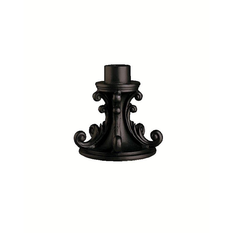 Kichler Outdoor Pier Mount 9in | Black Cast Aluminum | Pedestal Adapter | 9 x 10 in | Model 9551BK