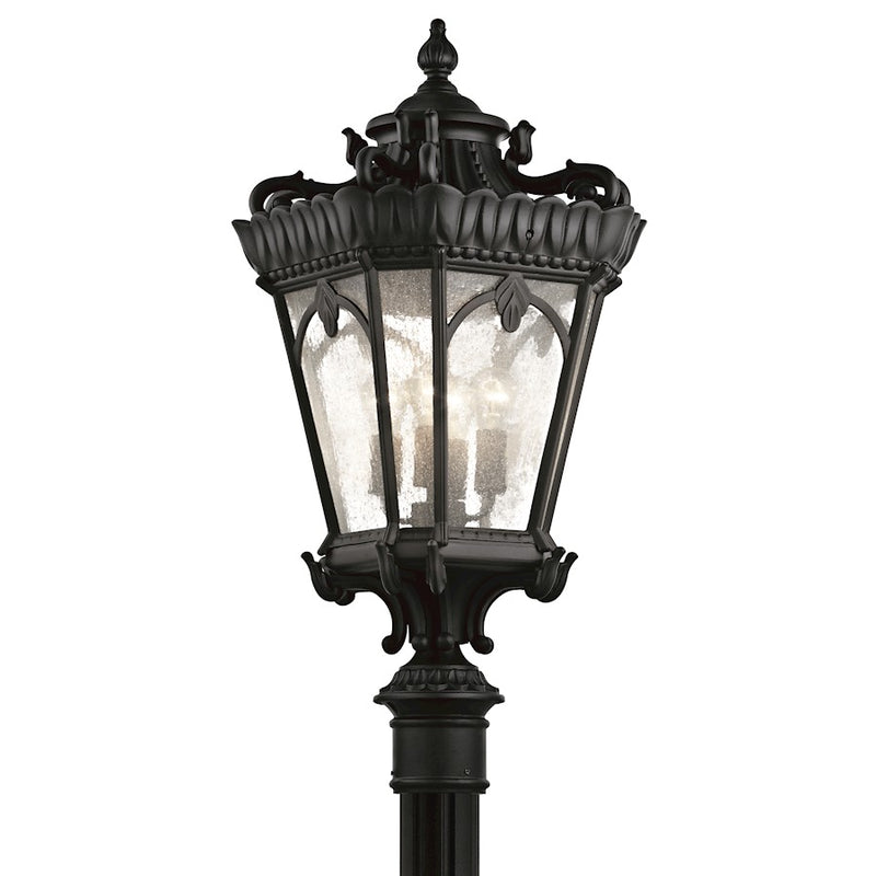 Kichler Tournai 37.5in 4-Light Outdoor Post Light | Londonderry Cast Aluminum | Driveway & Garden | 17 x 37.5 in, Wet Rated | Model 9565LD