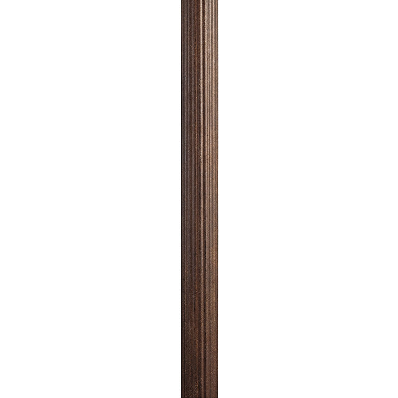 Kichler 3"x84" Direct Burial Fluted Outdoor Post, Brownstone