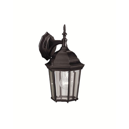Kichler Madison 1-Light Outdoor Wall Lantern | Traditional Black Cast Aluminum | Entryway & Patio | Model 9650BK
