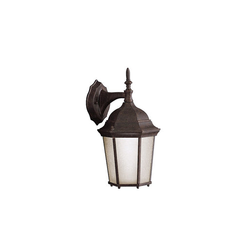 Kichler Madison 1-Light Outdoor Wall Lantern | Tannery Bronze Cast Aluminum | Entryway & Patio | 8 x 14.75 in, Clear Beveled Glass | Model 9650TZ