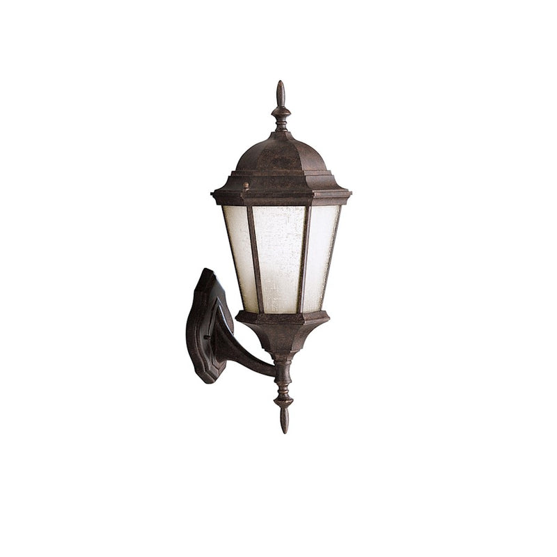 Kichler Madison 1-Light Outdoor Wall Lantern | Tannery Bronze Aluminum | Entryway & Covered Patio | Wet Rated, Clear Beveled Glass | Model 9654TZ