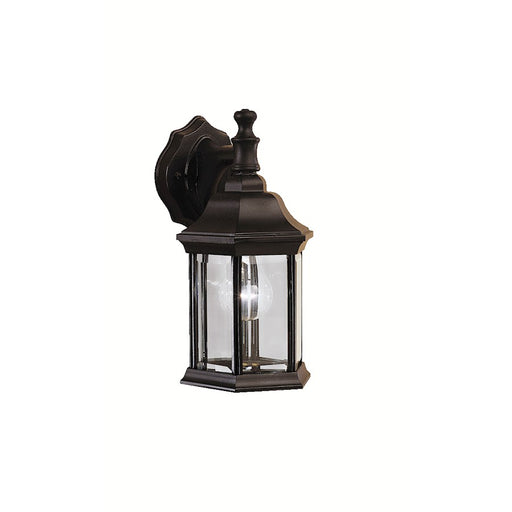 Kichler Chesapeake 1-Light Outdoor Wall Lantern | Traditional Black Aluminum | Entryway & Covered Patio | 6.5x11.75in Wet Rated | Model 9776BK