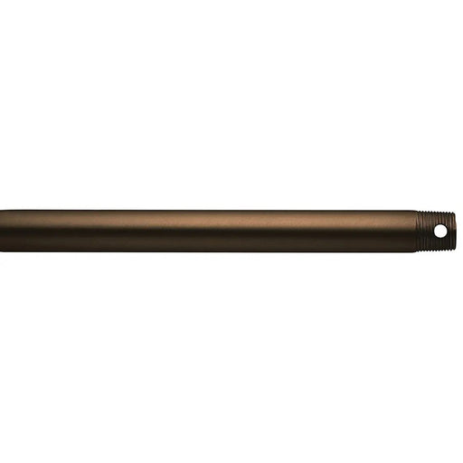 Kichler Accessory 12in Single Threaded Ceiling Fan Downrod | Steel Heritage Brushed Bronze | Standard Ceiling Fan Extension | 12 in | Model C2603-HBB
