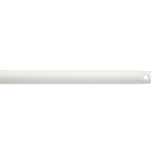 Kichler 18in Single Threaded Ceiling Fan Downrod | Steel Matte White | Ceiling Fan Accessory | 18 in L | Model C2604-MWH