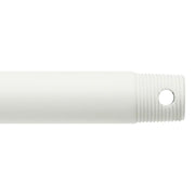 Kichler Accessory 24in Single Threaded Ceiling Fan Downrod | Matte White Steel | Ceiling Fan Extension | 24 in L | Model C2605-MWH