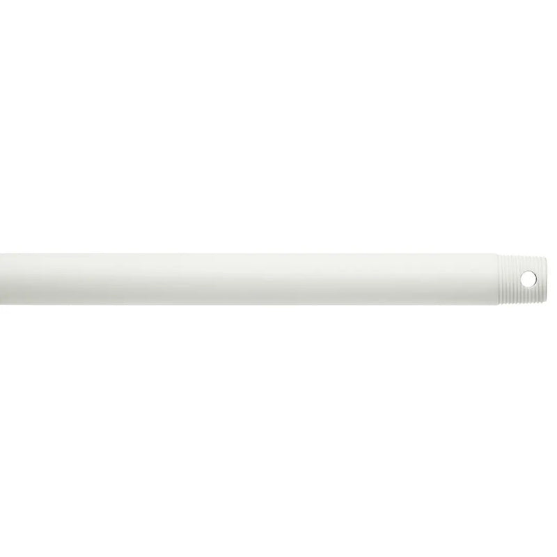 Kichler Accessory 36in Single Threaded Ceiling Fan Downrod | Steel Matte White | Ceiling Fan Extension for High Ceilings | 36 in L | Model C2606-MWH