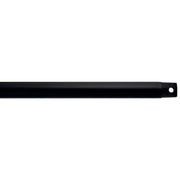 Kichler Accessory 48in Single Threaded Ceiling Fan Downrod | Matte Black Steel | Standard Ceiling Fan Installation | 48 in L | Model C2607-BK