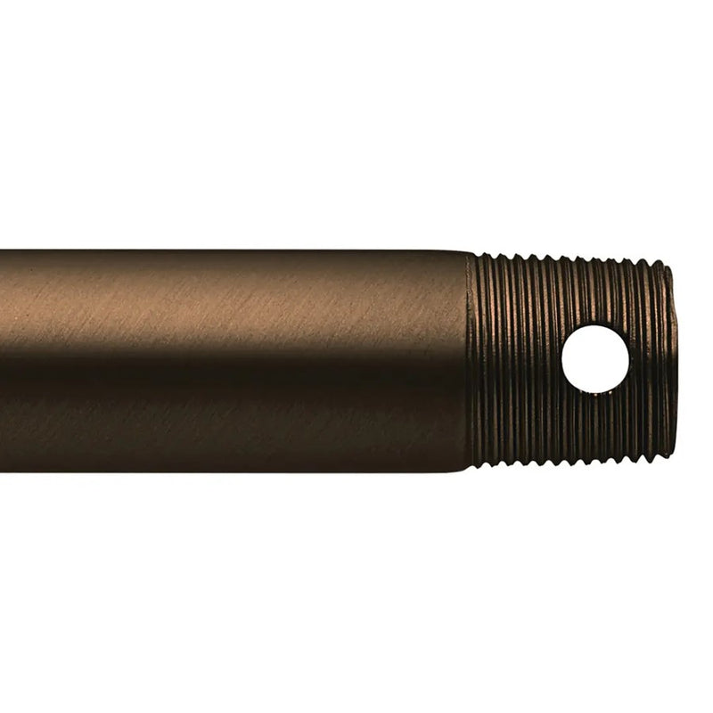 Kichler Accessory 48in Single Threaded Ceiling Fan Downrod | Heritage Brushed Bronze Steel | Medium Ceiling Fan Extension | 48 in L | Model C2607-HBB