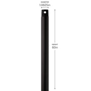 Kichler Accessory 60in Single Threaded Ceiling Fan Downrod | Satin Natural Bronze Steel | Standard Ceiling Fan Replacement | 60 in L | Model C2608-SNB