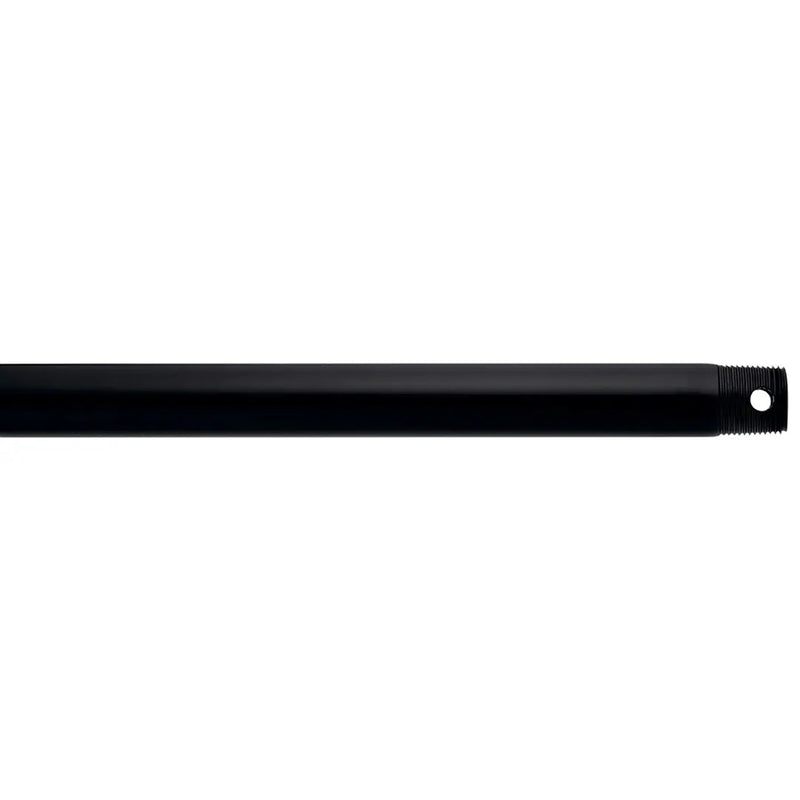 Kichler Accessory 72in Single Threaded Ceiling Fan Downrod | Steel Matte Black | High Ceilings & Vaulted Rooms | 72 in L | Model C2609-BK