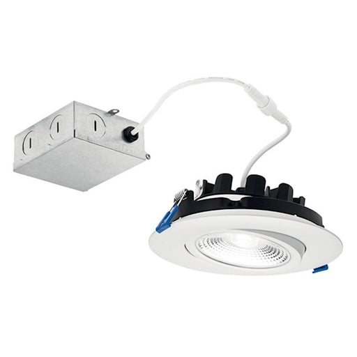 Kichler Direct To Ceiling Gimble Downlight, White/Frosted