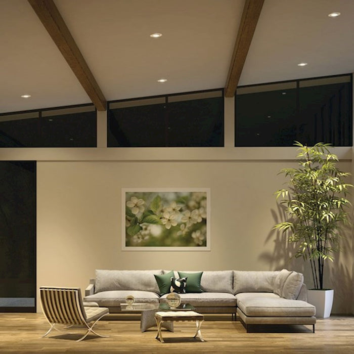 Kichler Direct To Ceiling Gimble Downlight, White/Frosted