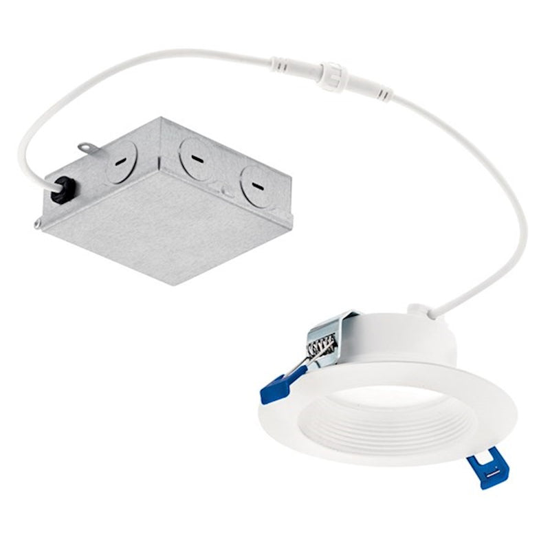 Kichler Direct-to-Ceiling 6in Square Recessed Downlight | 3000K LED, Textured White | Kitchen & Living Room | 8 x 22 x 2 in | Model DLRC06S3090WHT