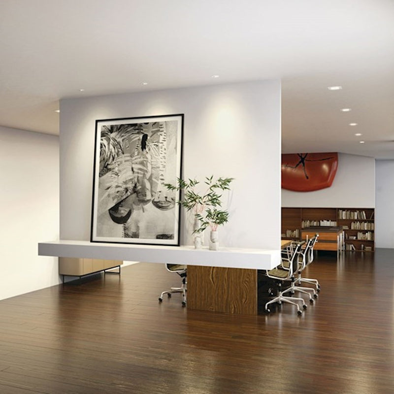 Kichler Direct-to-Ceiling 6in Square Recessed Downlight | 3000K LED, Textured White | Kitchen & Living Room | 8 x 22 x 2 in | Model DLRC06S3090WHT