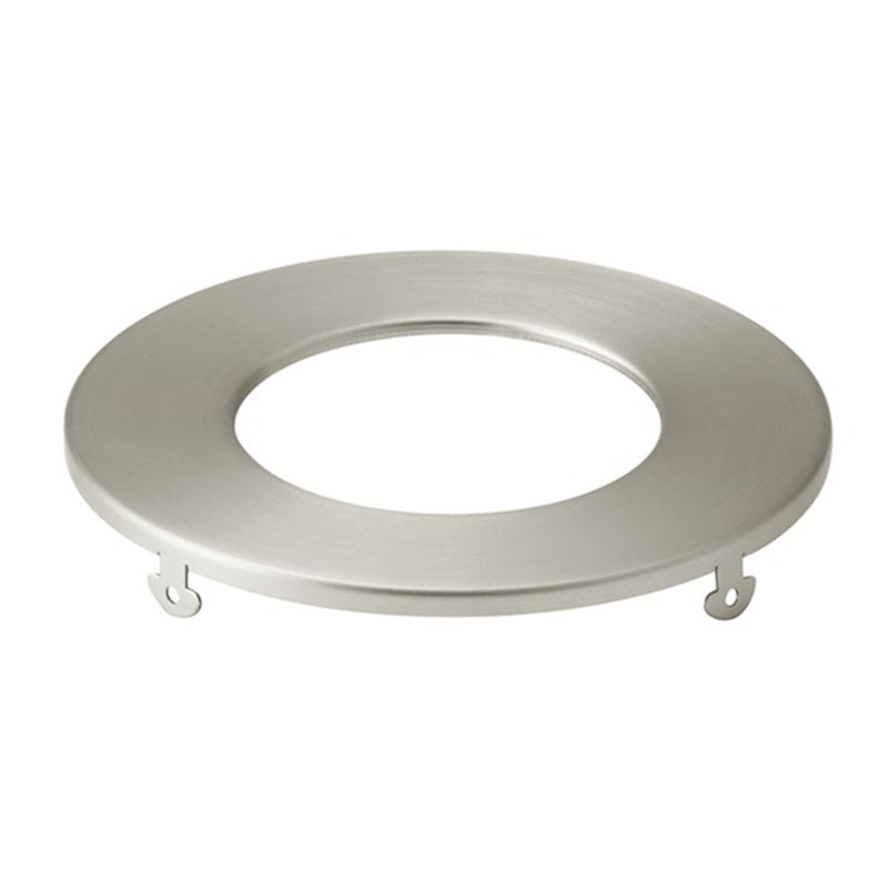Kichler Direct To Ceiling Unv 6in Round Slim Downlight Trim | Brushed Nickel Aluminum | Ceiling Accent & Recessed Trim | 7 x 0.5 in | Model DLTSL06RNI