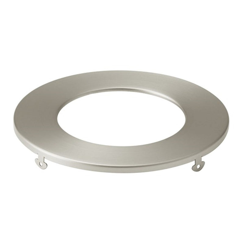 Kichler Direct To Ceiling Unv 6in Round Slim Downlight Trim | Brushed Nickel Aluminum | Ceiling Accent & Recessed Trim | 7 x 0.5 in | Model DLTSL06RNI